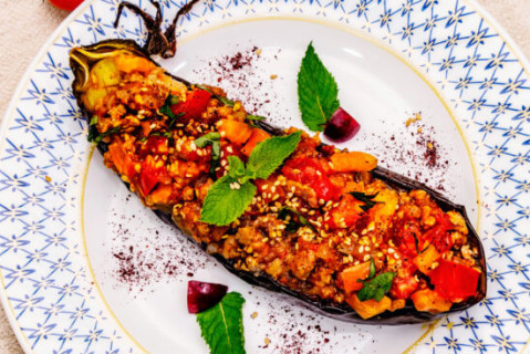 блюда из баклажанов простые на сковороде, в духовке картинка