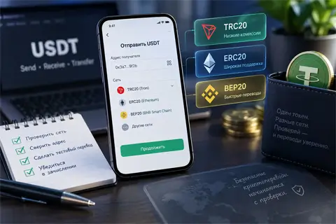 Как безопасно выбрать сеть для перевода USDT и проверить адрес