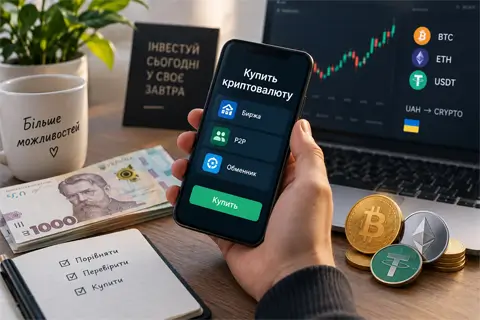Як купити криптовалюту за гривні: біржа, P2P чи обмінник