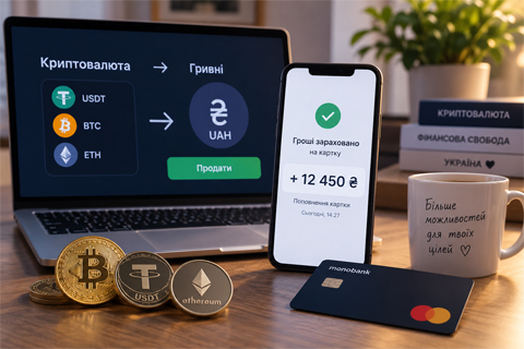 Як продати криптовалюту за гривні на картку: сума, комісії та джерело переказу