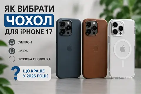 Какой чехол для iPhone 17 выбрать: силикон, кожу или прозрачный кейс