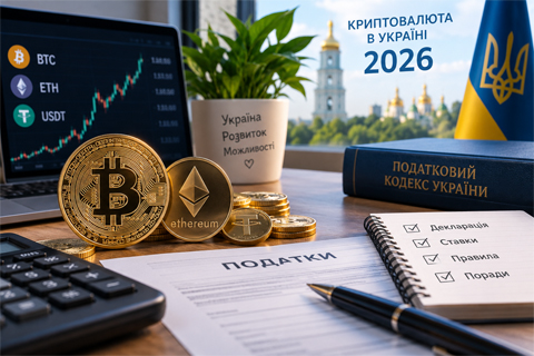 Податки на криптовалюту в Україні у 2026 році: що діє зараз