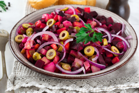 Винегрет с оливками: рецепт