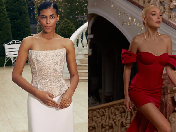 Вечерний образ с юбкой и корсетом Gepur