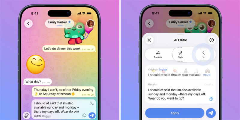 ИИ‑редактор текста telegram