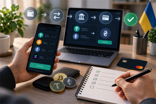 Как продать криптовалюту за гривны