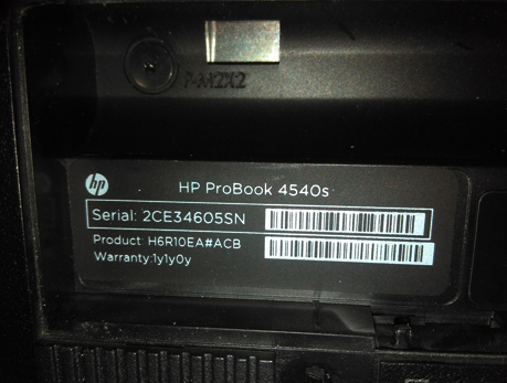 Модель ноутбука полностью