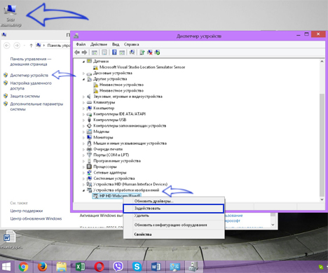 Камера в диспетчере устройств