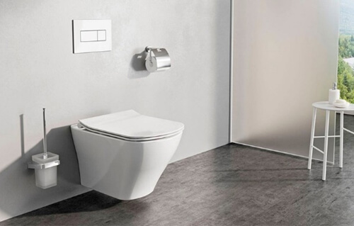 Подвесной унитаз в санузле