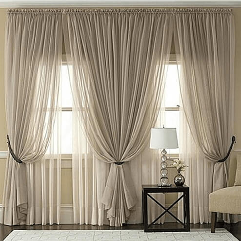 Тюль шифон однотонный