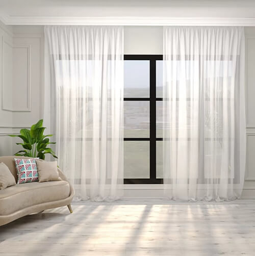 Тюль прозрачный шифон