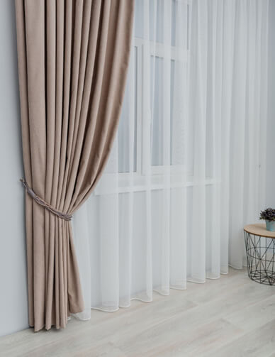 Тюль из бамбука белого цвета