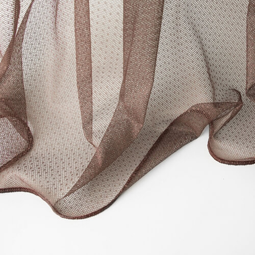 Тюль сетка коричневая