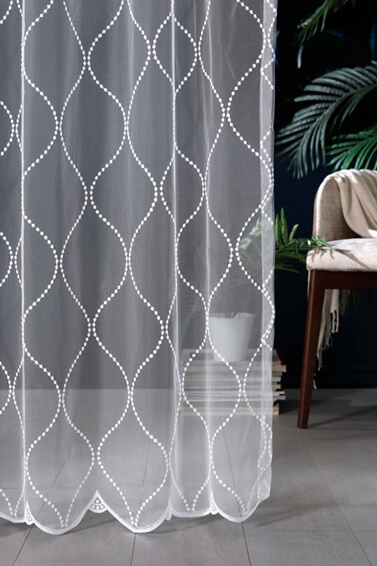 Тюль сетка с вышивкой