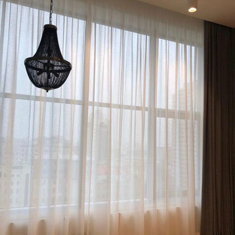 Льняной тюль