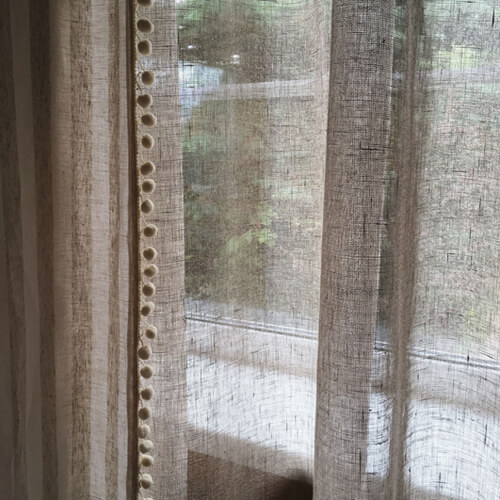 Плотный льняной тюль