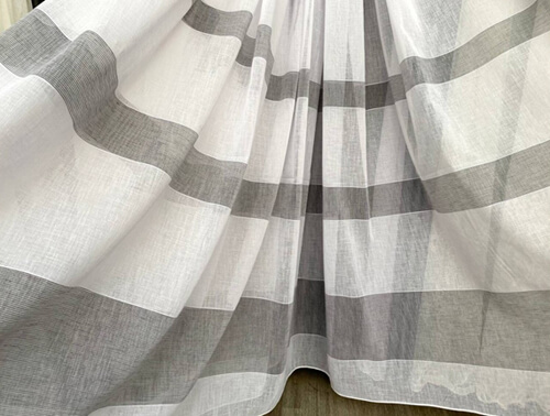 Тюль батист в полоску