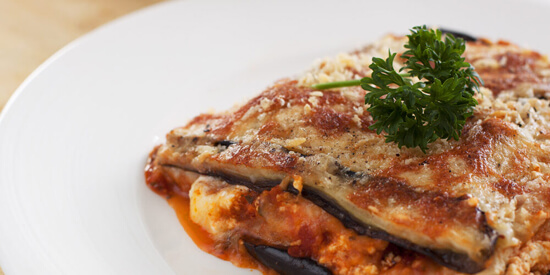 Лазанья из баклажанов с говядиной