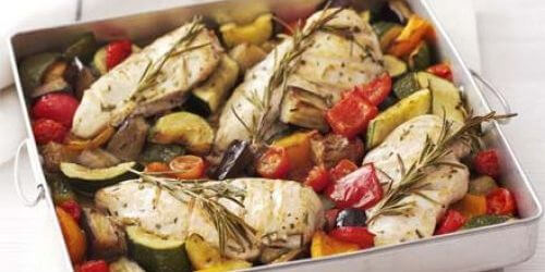 Баклажаны в духовке. Запечённые баклажаны с курицей и овощами