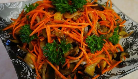 Баклажаны по-корейски с морковью