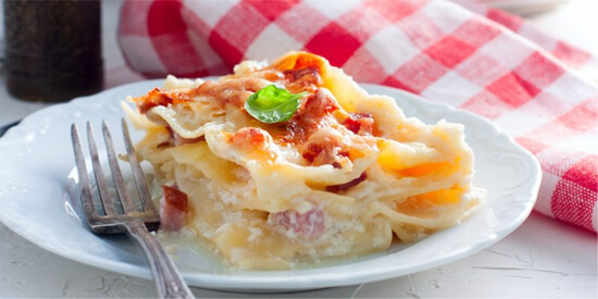 Рецепт лазаньи с ветчиной и сыром