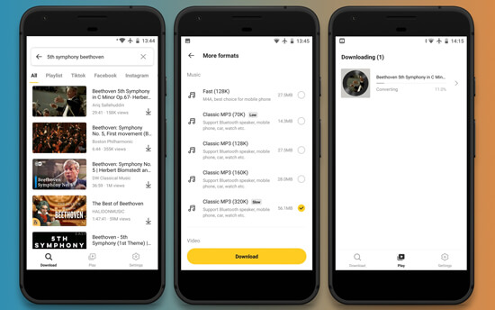 Как скачать музыку с YouTube с помощью программы Snaptube