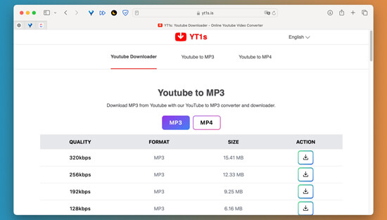 Как скачать музыку с YouTube с помощью онлайн-сервиса YT1s