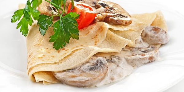 Начинки для блинов: грибная с сырным соусом