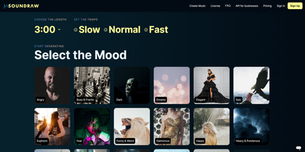 Нейросети для генерации музыки: Soundraw
