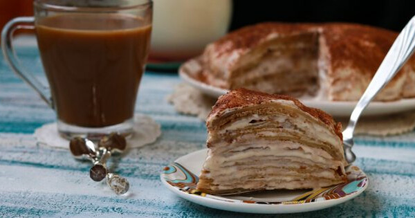 Крем с маскарпоне и сливками для блинного торта: рецепт