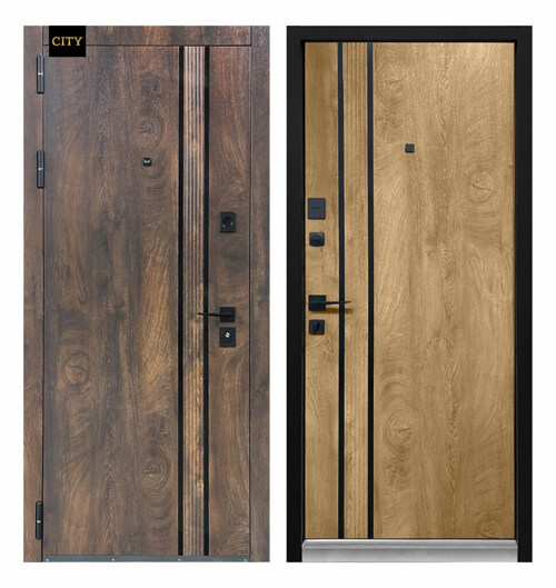 Входные двери ТЕХАС Спил коньячный / медовый