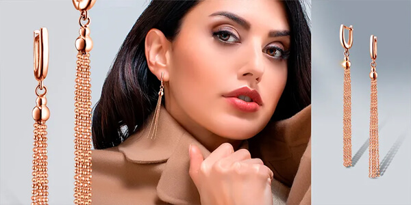 модные золотые серьги на каждый день