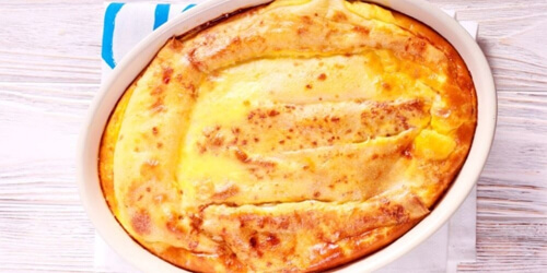 Запеканка из блинов с творожной начинкой