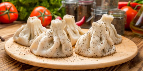 Рецепты: хинкали с грибами