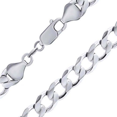 Цепочка мужская серебряная с плетением панцирь - 771820