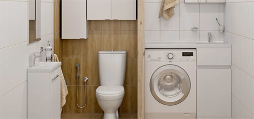 Стиральная машина белого цвета