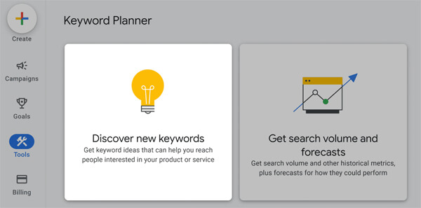 сервисы для продвижении сайтов: Google Keywords Planner