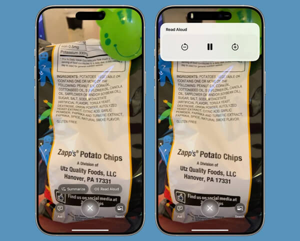 Visual Intelligence Перевод текста и его чтение вслух