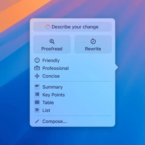 Describe Your Change iOS 18.1