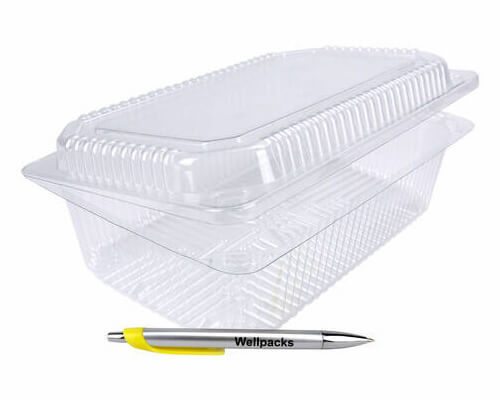 Пластиковый контейнер с крышкой на кнопках 220х140х72 мм 1650 мл прозрачный