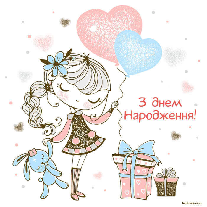 Привітання з днем ​​народження дівчини картинка